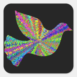 Groovy Peace Dove Sticker