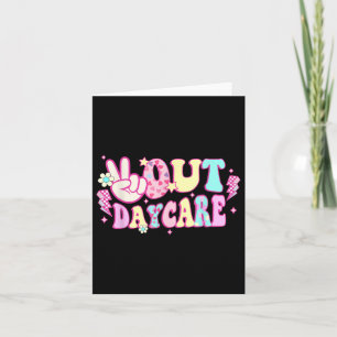 Groovy Peace Out Daycare Lehrer Student Graduatio Karte