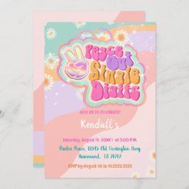 Groovy Peace Out Single Digits 10. Einladung