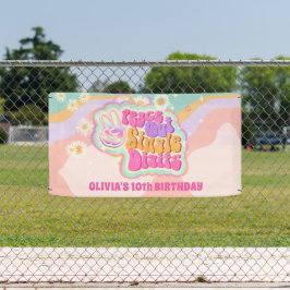 Groovy Peace Out Single Digits 10. Zeichen Banner