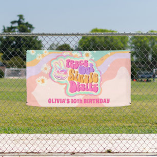 Groovy Peace Out Single Digits 10. Zeichen Banner