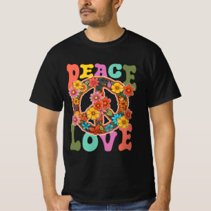 Groovy Peace Sign Liebe 60er 70er Hippie Costume F T-Shirt