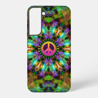 Groovy Peace Sign Regenbogen Freude & Glück Samsung Galaxy Hülle