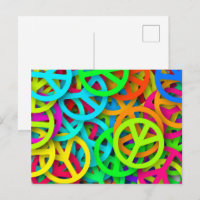 Groovy Peace signalisiert Regenbogenmuster