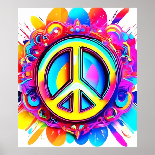 Groovy Peace Vibes Poster (Vorne)