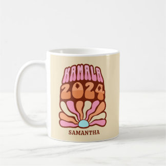 Groovy Personalisiert Retro Kamala Harris 2024 Kaffeetasse