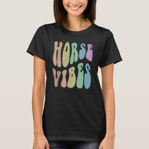 Groovy PFERD VIBES Reiten Humor Einhorn  T-Shirt