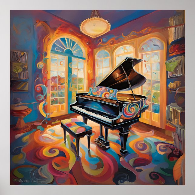 Groovy Piano Vibes Poster (Vorne)