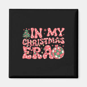 Groovy Pink in meiner Weihnachtszeit Fröhliche und Magnet