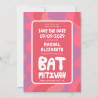 Groovy Pink Waves Custom Bat Mitzvah