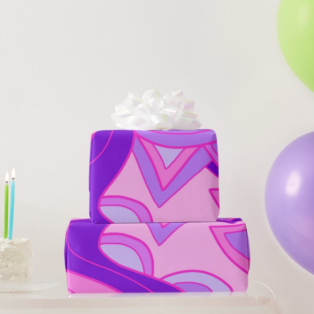 Groovy Pinks Geschenkpapier (Partygeschenke)