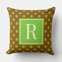 Groovy Polka Dot - Braun und Limettengrün