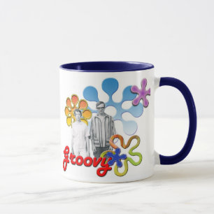 Groovy Pop Art Tasse mit Akzentblume
