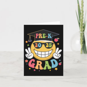 Groovy Pre-k Graduate Happy Abschluss Cl of 2025 Karte