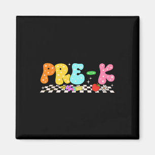 Groovy Pre-K Rückkehr zur Schule Erster Schultag B Magnet