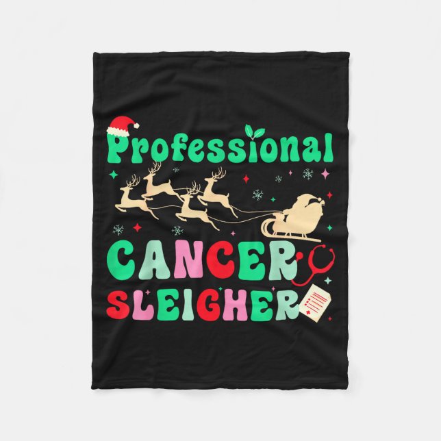 Groovy Professional Cancer Sleigher Oncology Nurse Fleecedecke (Vorderseite)
