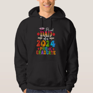 Groovy Proud Vater eines Vaters mit Abschluss 2024 Hoodie