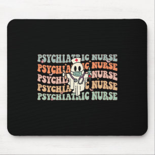 Groovy Psych Nurse Halloween Psychiatric He Mousepad