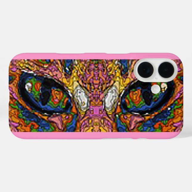 Groovy Psychedelic Cat Eyes Case-Mate iPhone Hülle (Rückseite (Horizontal))