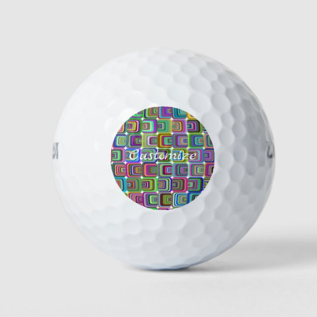 Groovy Psychedelic Hippie-Stil Thunder_Cove Golfball (Vorderseite)