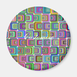 Groovy Psychedelic Hippie-Stil Thunder_Cove Magnet