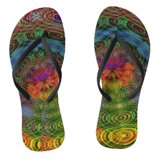 Groovy psychedelische drehen Reinfälle um Flip Flops
