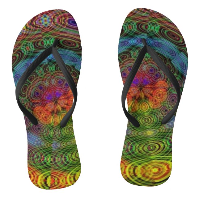 Groovy psychedelische drehen Reinfälle um Flip Flops (Fußbett)