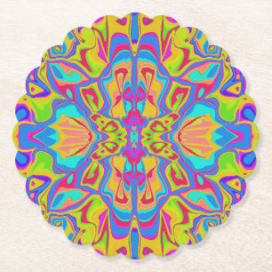 Groovy psychedelische Symmetrie Untersetzer