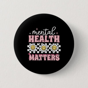 Groovy psychische Gesundheitsprobleme menschliche Button