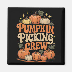 Groovy Pumpkin Cking Crew passende Familien Herbst Magnet