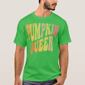 Groovy PUMPKIN QUEEN Halloween Carver Lady Fall Ca T-Shirt
