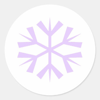 Groovy Purple Snowflake Runder Aufkleber