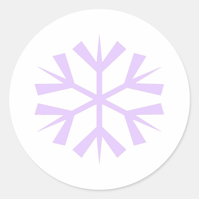 Groovy Purple Snowflake Runder Aufkleber (Vorderseite)