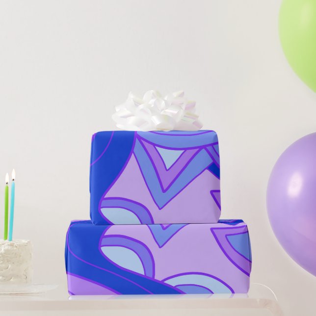 Groovy Purples Geschenkpapier (Partygeschenke)