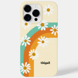 Groovy Rainbow 1970s Style Boho Daisy Personalisie Case-Mate iPhone 14 Pro Max Hülle