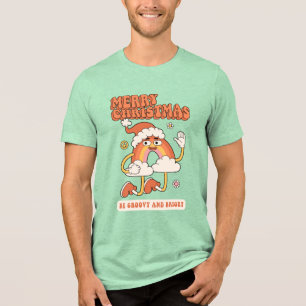 Groovy Rainbow Christmas - Sei hell und fröhlich Tri-Blend Shirt