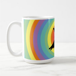 Groovy Rainbow Duck Kaffeetasse