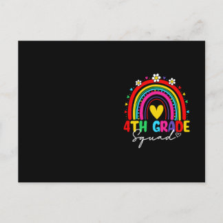 Groovy Rainbow Girl Boys Teacher Postkarte