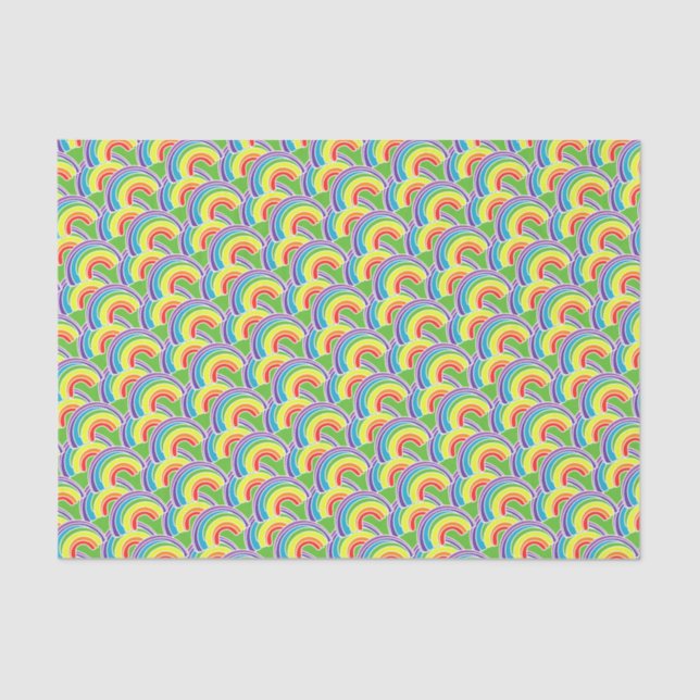 Groovy Rainbow Pattern Seidenpapier (Vorderseite)