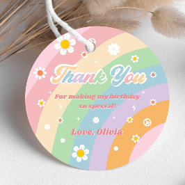 Groovy Rainbow Vielen Dank für Ihre Geburtstagspar Geschenkanhänger