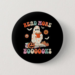 Groovy Read more Bücher Niedlich Ghost Boo Funny H Button