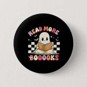 Groovy Read more Bücher Niedlich Ghost Boo Funny H Button