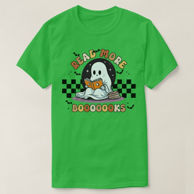 Groovy Read more Bücher Niedlich Ghost Boo Funny H T-Shirt (Design vorne)