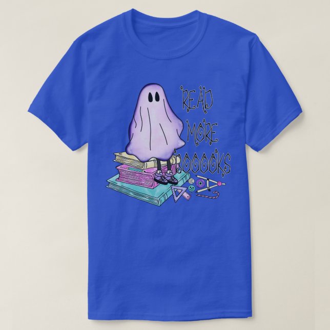 Groovy Read more Bücher Niedlich Ghost Boo Funny H T-Shirt (Design vorne)