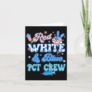 Groovy Red White Pct Crew 4. Juli Karte