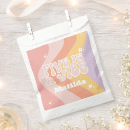 Groovy Regenbogen 5 ist eine vibe 60er Jahre Retro Geschenktütchen