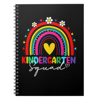 Groovy Regenbogen Mädchen Jungen Lehrer Hallo Kind Notizblock