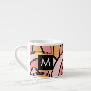 Groovy Regenbogen Orange Rosa Muster Espressotasse