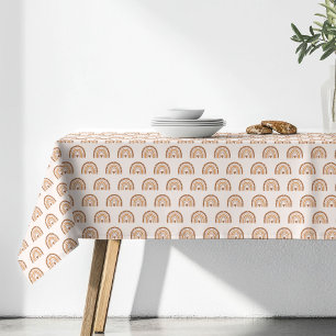 Groovy Regenbogen Tischdecke Terrakotta Kupfer Tou