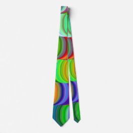 Groovy Regenbogen-Wellen-Design Krawatte